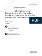 Role of Transformational and Transactional Leadership On Job Satisfaction and Career Satisfaction, Business and Economic Horizons