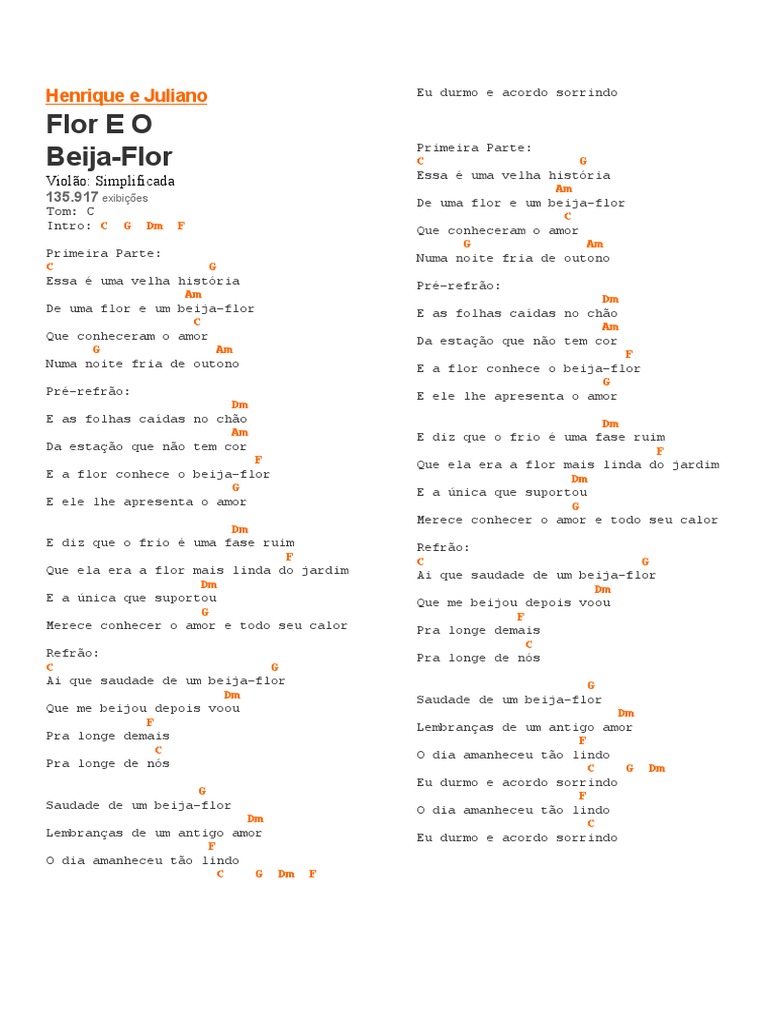 Música Ai Que Saudade De Um Beija Flor