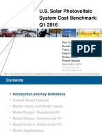 Solar PV Cost Trends to 1Q16 NREL 9-16 Presentation