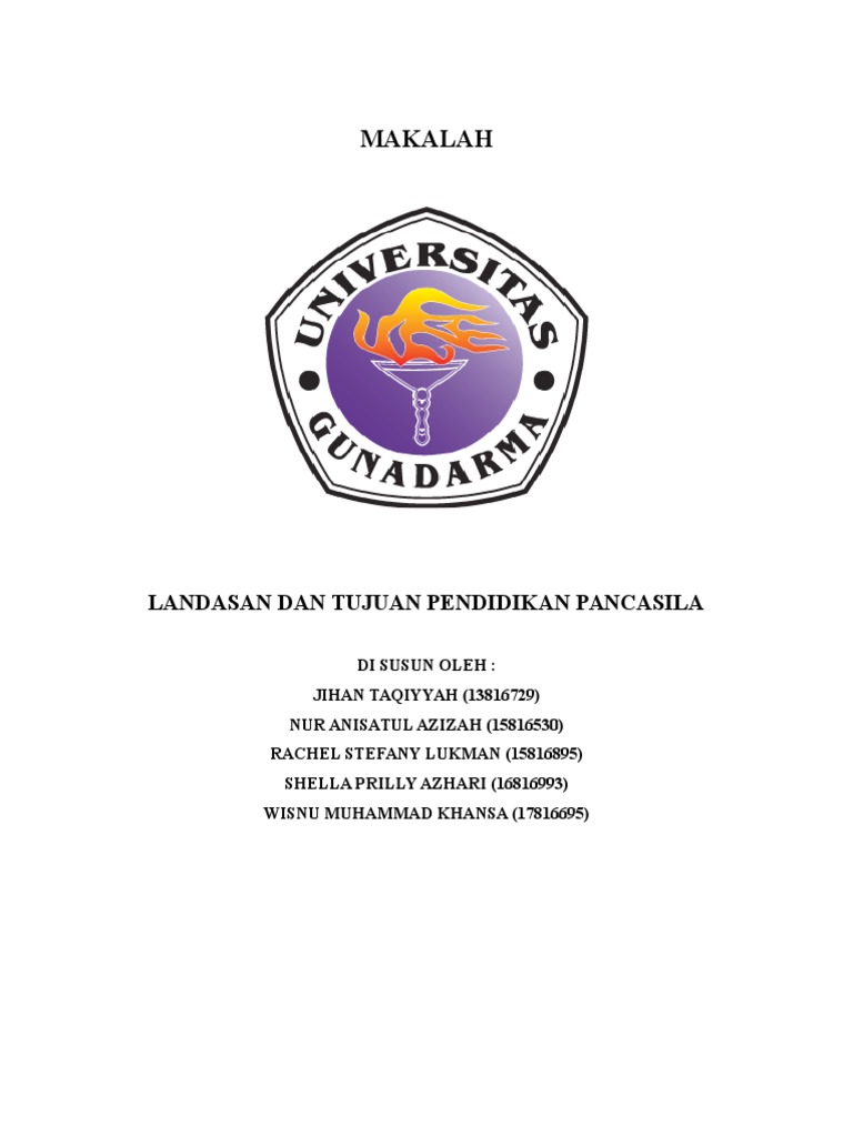 Makalah Landasan Dan Tujuan Pancasila