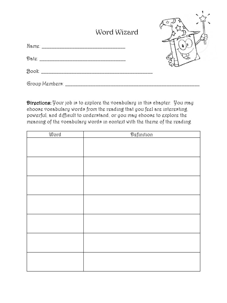 Vocabulary Exploration Worksheet | PDF | Career & Growth