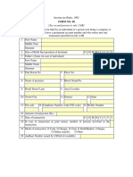 Income tax form for individuals without PAN