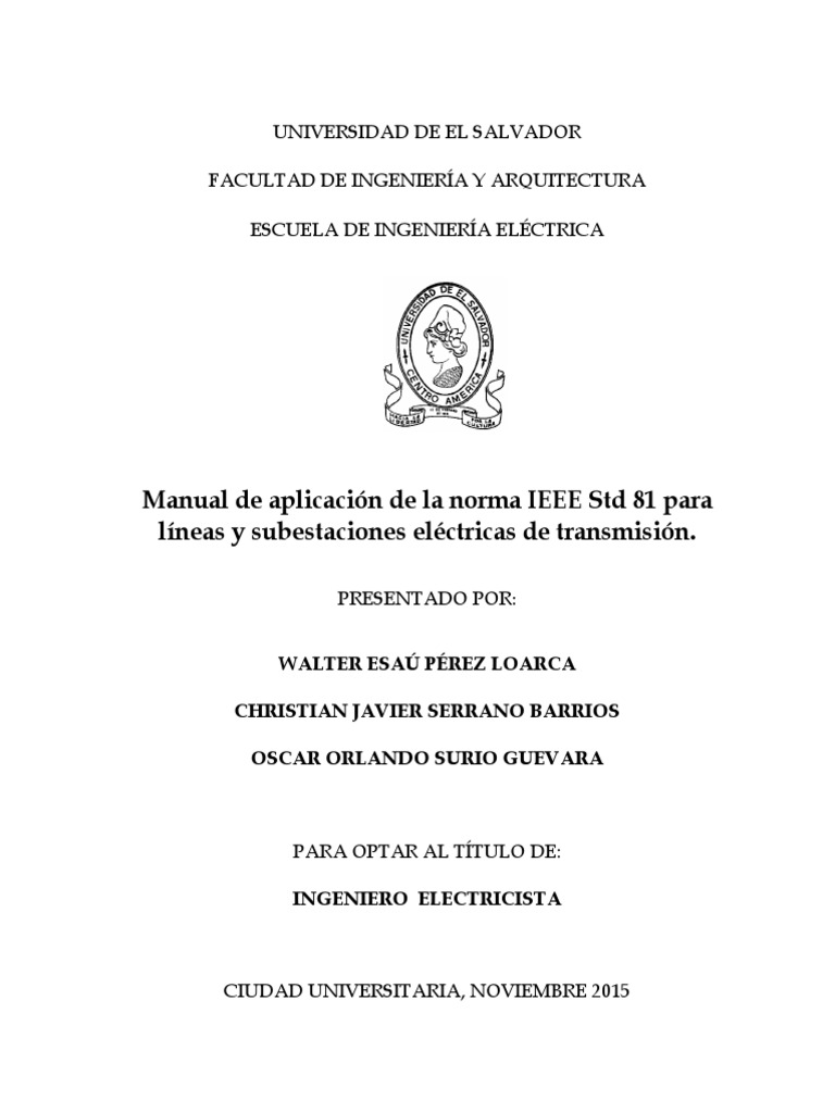 Manual de aplicaci n de la norma ieee std 81 pdf medici n