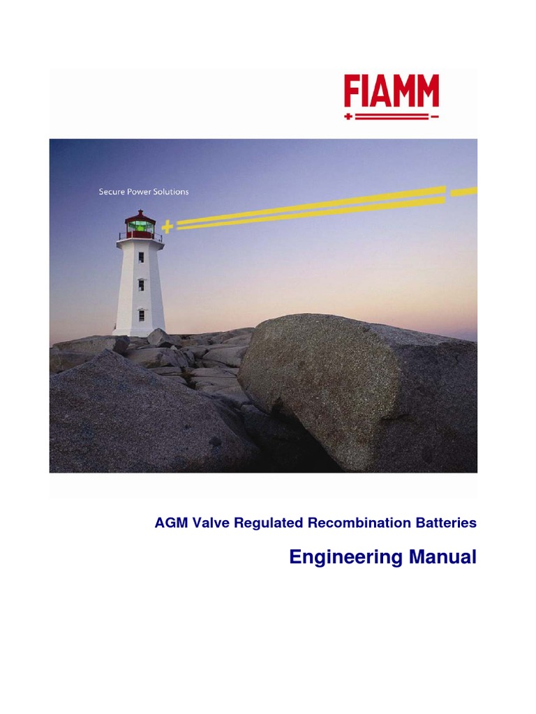 Engineering Manual: AGM Valve Regulated Recombination Batteries | PDF ...