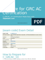 Prepparation Guideline To Crack SAP GRC AC 10 Certification