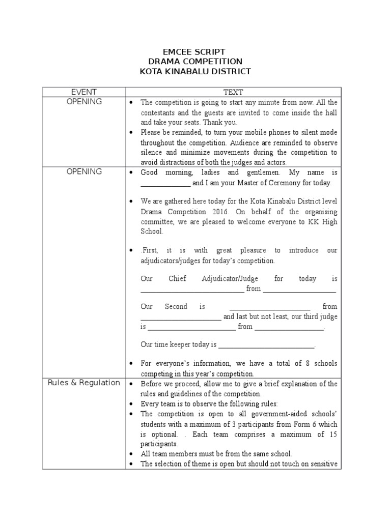 2016 Emcee Script Drama Competition Pdf