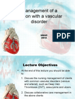 Management of A Person With A Vascular Disorder