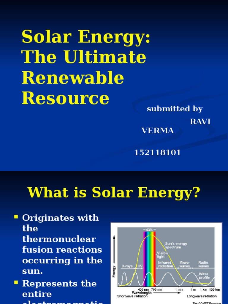 Solar Energy: Benefits and Technologies | PDF | Solar Energy ...