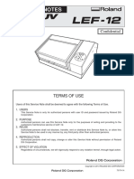 Roland LEF-12 Service Manual