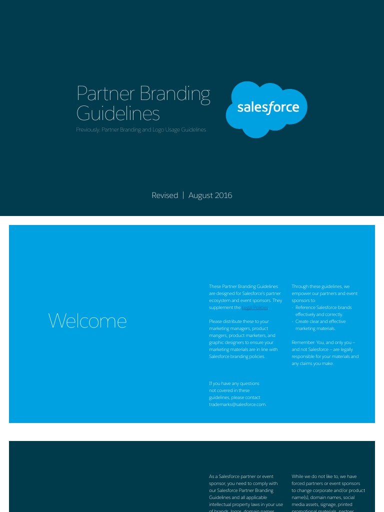 Salesforce Partner Guidelines | PDF | Salesforce.Com | Brand
