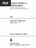 (Lecture Notes in Mathematics) Leonard D. Baumert-Cyclic Difference Sets - Springer (1971)