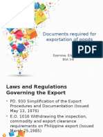 Ella - Documents Required For Exportation of Goods