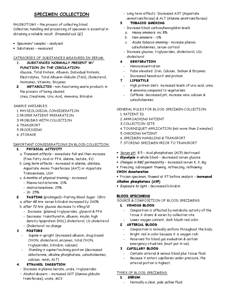 Blood Specimen Collection Guidelines | PDF | Coagulation | Blood
