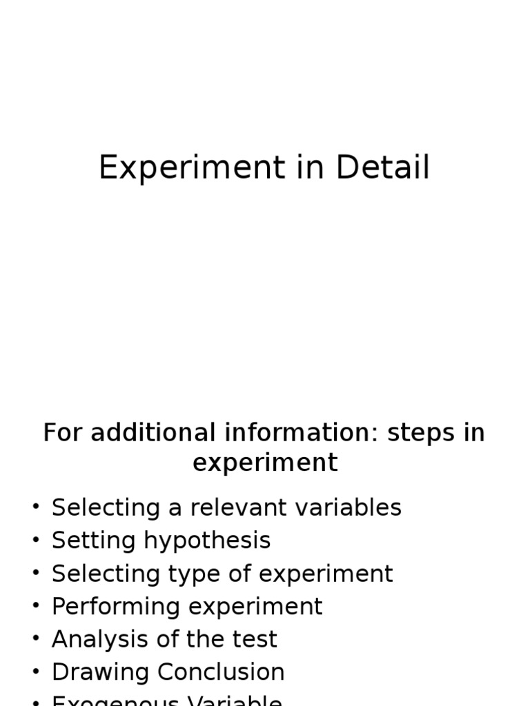 Steps for Conducting an Experiment | PDF | Experiment | Evaluation Methods