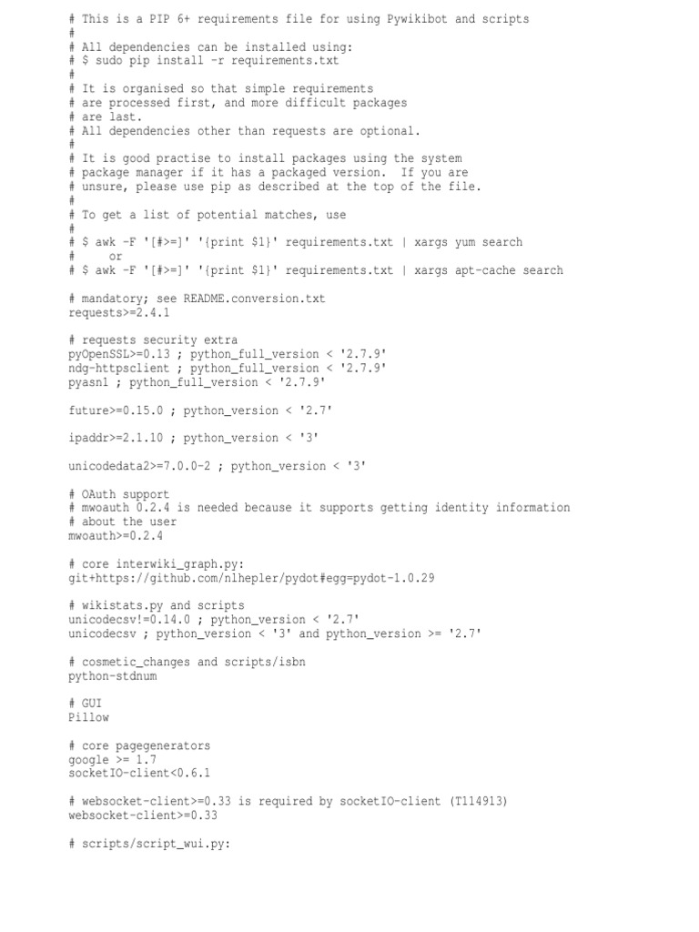Requirements | Python (Programming Language) | Computer Programming