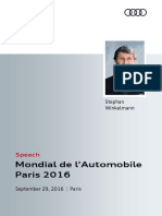 Speech Audi Sport Press Conference Paris Motor Show 