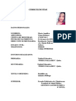 CV mujer joven carrera gastronomía