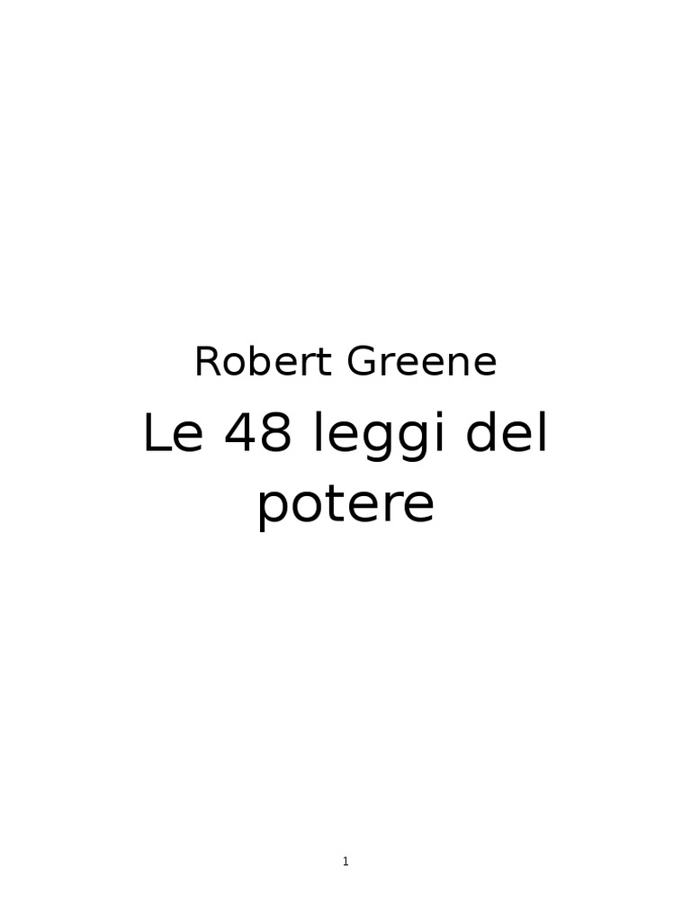 Le 48 Leggi Del Potere Download Gratis