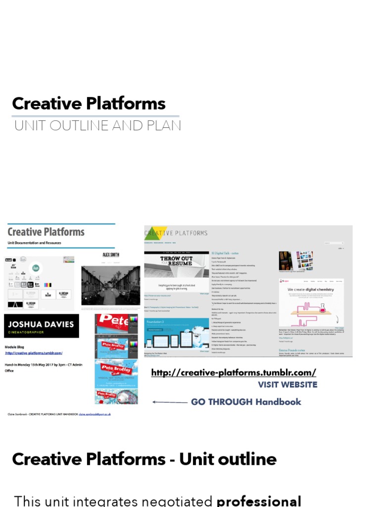 Creative Platforms Unit Outline | PDF | New Media | Mass Media