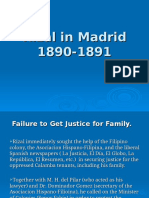 Rizal's Struggles in Madrid for Justice and Against Colonial Abuses 1890-1891