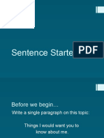 02 Sentence Starters