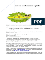 Educacion Ambiental Escolarizada en Republica Dominicana