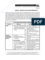 Indoor Air Pollutants: Detection and Control Measures