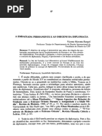 Origens Da Diplomacia