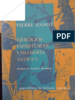 Pierre Hadot Ejercicios Espirituales y Filosofia Antigua PDF