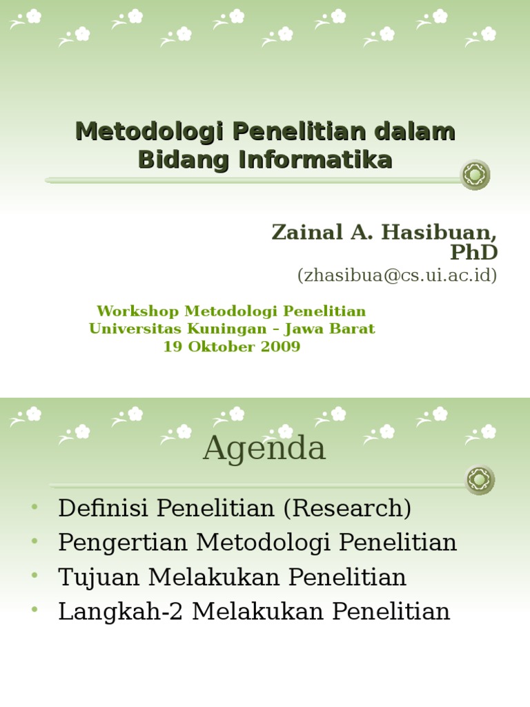Metodologi Penelitian Informatika | PDF | Eksperimen | Science