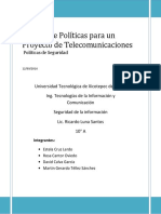 Manual de Politicas Para Un Proyecto de Telecomunicaciones