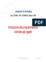 Introduzione Alla Programmazione Orientata Agli Oggetti