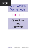 Mathswatch Higher Answers Area Trigonometry
