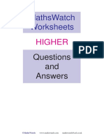 Maths Watch Answers PDF