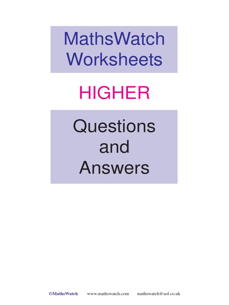 Maths Watch Answers Pdf Trigonometric Functions Quadratic Equation