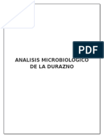 Análisis microbiológico del durazno