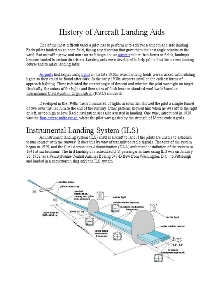 ILS and MLS: Evolution of Landing Aids | PDF | Aerospace Engineering ...