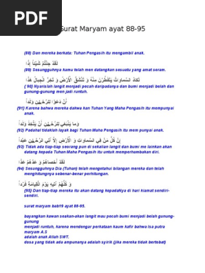 Surat Maryam Ayat 88