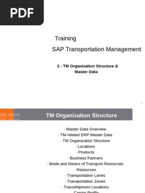 2 TM Master Data