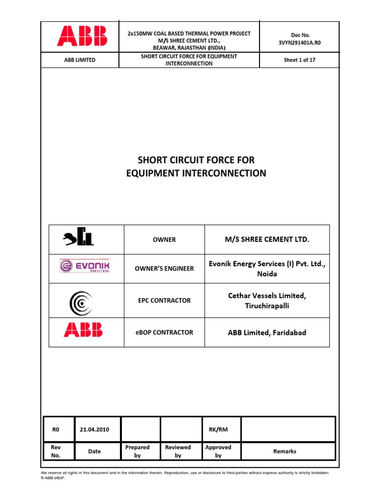 Short Circuit Force For Equipment | PDF | Transformer | Electromagnetism
