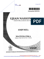 Soal Un Matematika SMP 2014 Paket 3