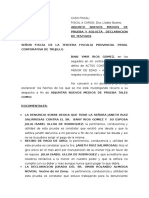 Caso fiscal: Nuevos medios de prueba y testigos