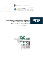 Análisis Sobre Audiencia Sobre La Situación General de Los Derechos Humanos en El Salvador