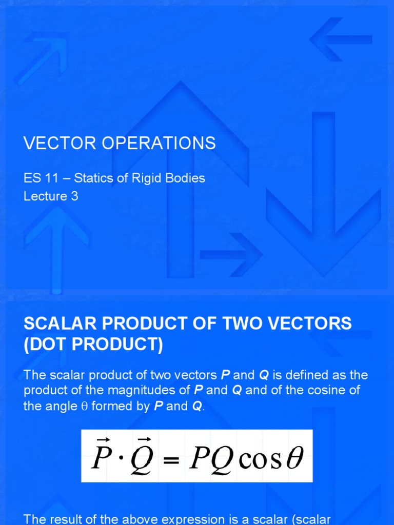 Vector Operations in Statics Analysis | PDF | Euclidean Vector | Angle