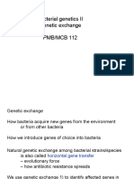 Bacterial Genetics II Genetic Exchange PMB/MCB 112