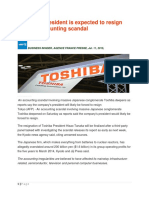 Article 2b. Agency Costs - Toshiba President To Resign Over Accounting Scandal PDF