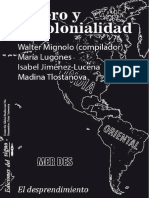 Walter Mignolo (Comp) - Genero y Descolonialidad PDF