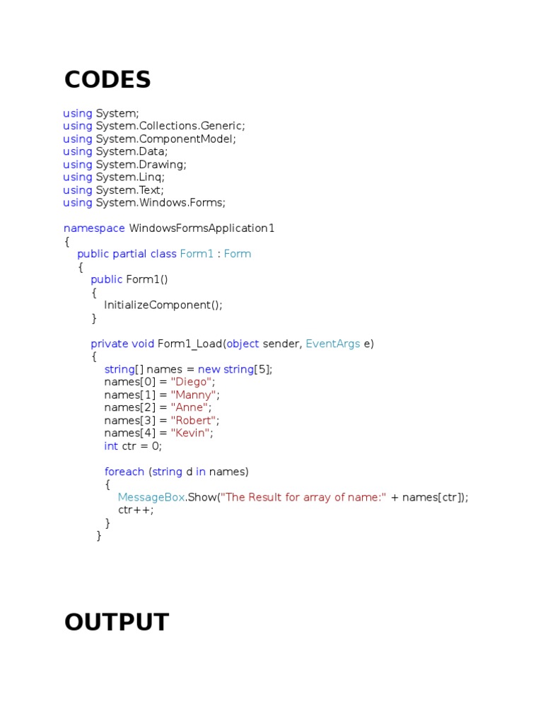 C# Windows Forms Basics | PDF | C Sharp (Programming Language ...