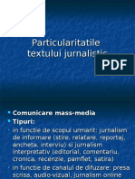 CURS I Textul Jurnalistic