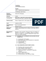 Plano de Ensino Projeto de Máquinas 2016-2